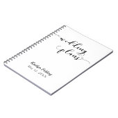 Carnet Planificateur de mariage en typographie script noi (Côté gauche)
