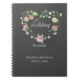 Carnet Planificateur de mariage Fleur au cœur, sentez les