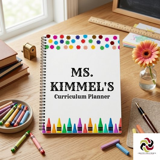 Carnet Planificateur de professeur de curriculum de crayo