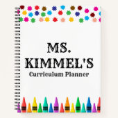 Carnet Planificateur de professeur de curriculum de crayo (Devant)