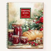 Carnet Planificateur de recettes de vacances en aquarelle (Devant)