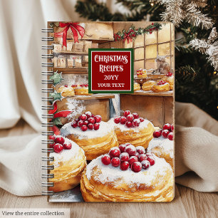 Carnet Planificateur de recettes de vacances en aquarelle