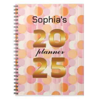 Carnet Planificateur personnalisé 2025 aux couleurs paste