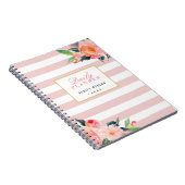 Carnet Planificateur quotidien 2022 | Fille Pink Stripes  (Côté Droit)