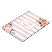 Carnet Planificateur quotidien 2022 | Fille Pink Stripes  (Côté gauche)