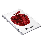 Carnet Planificateur rouge personnalisé d'Apple de (Côté Droit)