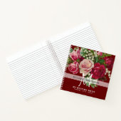Carnet Planification de mariage à monogramme de roses ros (Intérieur)