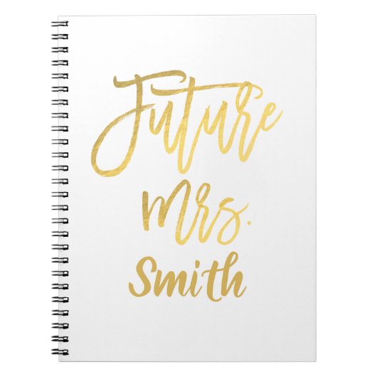 Carnet Planification de mariage moderne Script Future Mrs (Devant)