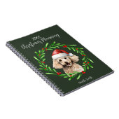Carnet Planification de Noël Poodé de chien Standard Mini (Côté Droit)