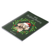 Carnet Planification de Noël Poodé de chien Standard Mini (Côté gauche)