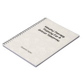 Carnet Planification de thérapie consciente pour un aveni (Côté gauche)