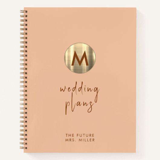 Carnet Planification Mariage simple et élégante de Monogr (Devant)