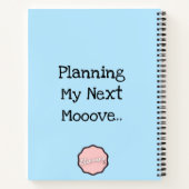 Carnet Planifier mon prochain déménagement.. Vache person (Dos)