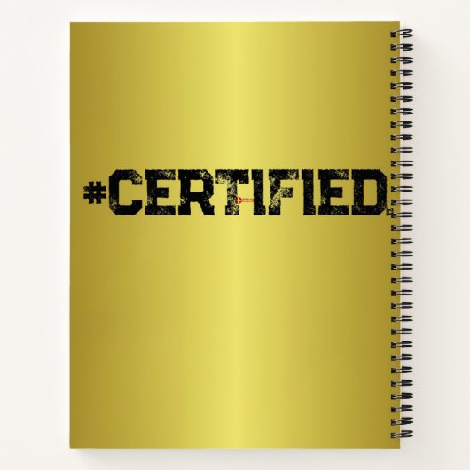 CARNET #PLANNER D'OR CERTIFIÉ (Dos)