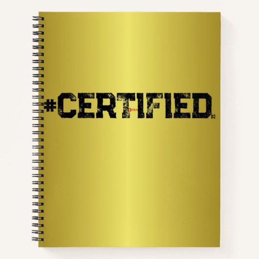 CARNET #PLANNER D'OR CERTIFIÉ (Devant)