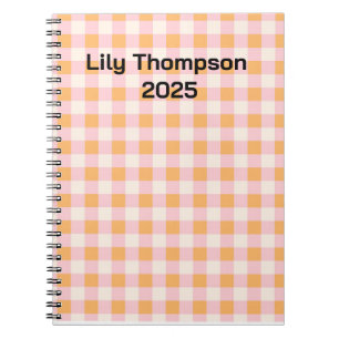 Carnet Planneur Carré Pastel Pink et Orange