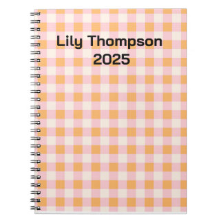 Carnet Planneur Carré Pastel Pink et Orange