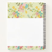 Carnet Planneur de douche Jaune Rose Vert Florals (Dos)