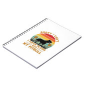 Carnet Plans de boîte Chien Pitbull Rétro Coucher de sole (Côté gauche)