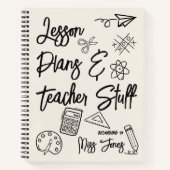 Carnet plans de cours & Fournitures pour Enseignants Pers (Devant)