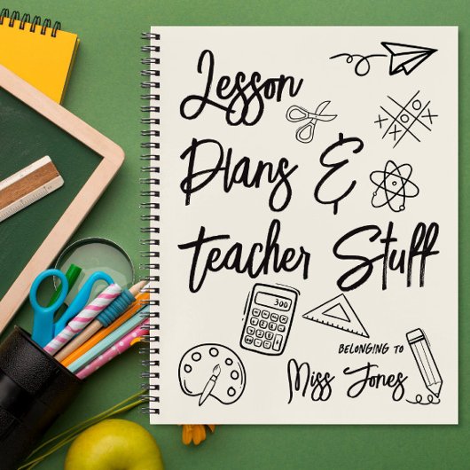 Carnet plans de cours & Fournitures pour Enseignants Pers