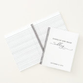 Carnet Plans de mariage chic élégant blanc (Intérieur)