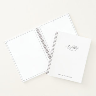 Carnet Plans de mariage minimalistes blancs