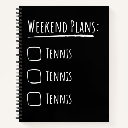 Carnet Plans de week-end Tennis (Devant)