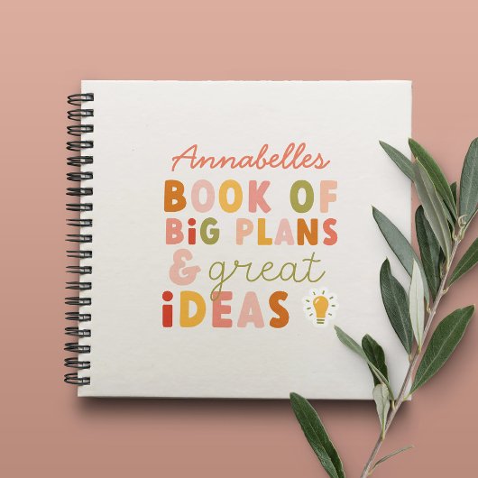 Carnet Plans et idées de typographie moderne en gras et e