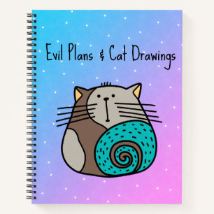 Carnet Plans malfaisants et dessins de chats