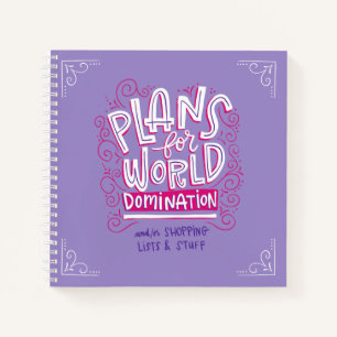 Carnet Plans pour World Domination Notebook (violet)