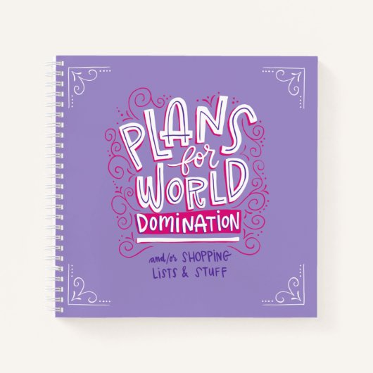 Carnet Plans pour World Domination Notebook (violet) (Devant)