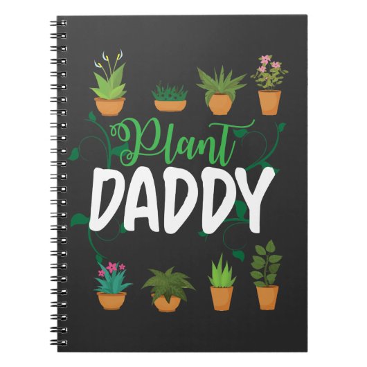 Carnet Plante Daddy Flower Gardener Père fleuriste (Devant)