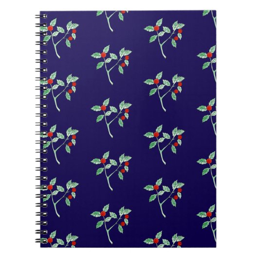 Carnet plante de baies rouges (Devant)