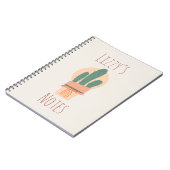 Carnet Plante de cactus moderne en pot Arc-en-ciel  (Côté gauche)