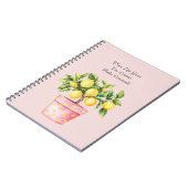 Carnet Plante de citron jaune de pot rose (Côté gauche)