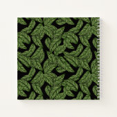 Carnet Plante de feuille tropicale moderne Imprimer Monog (Dos)