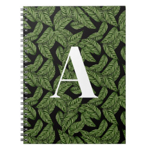 Carnet Plante de feuille tropicale moderne Imprimer Monog