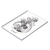 Carnet Plante florale au design Tangle - (Côté gauche)