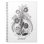 Carnet Plante florale en Tangle Design. (Devant)