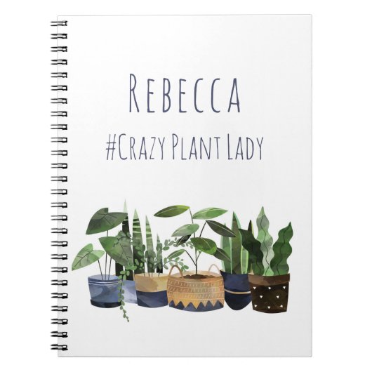 Carnet Plante fou Lady Pot Plante |Carnet Jardin de Cactu (Devant)
