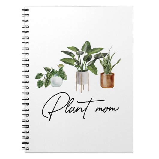 Carnet Plante Maman aquarelle Maison Plantes (Devant)