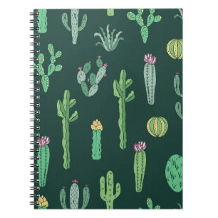 Carnet Plantes de Cactus : Arrière - plan Vintage sans co