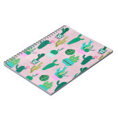 Carnet Plantes de cactus cactées sud-ouest rustique rose (Côté gauche)