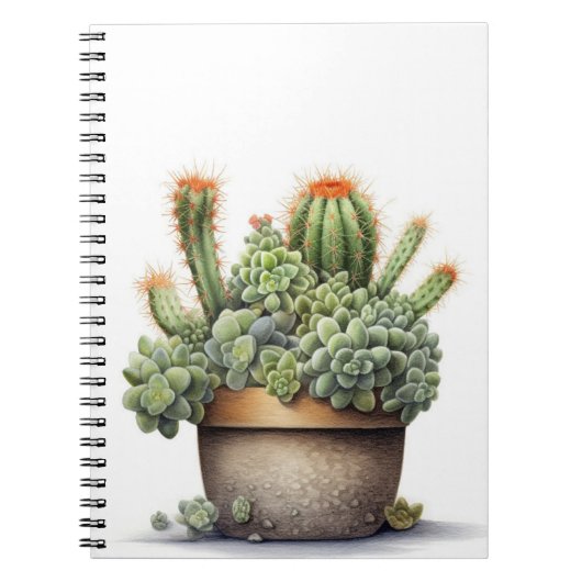 Carnet Plantes de cactus en pot (Devant)
