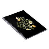 Carnet Plantes de dés et fleurs Druid D20 Tabletop RPG (Côté Droit)