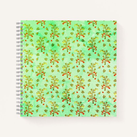 Carnet Plantes de tomates et abeilles (Devant)