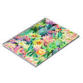 Carnet Plantes succulents et motif de jardin de cactus (Côté gauche)