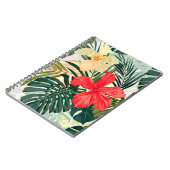 Carnet Plantes tropicaux hawaïens, fleurs colorées. (Côté gauche)