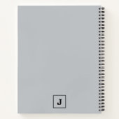 Carnet Plaque de bureau sérif rétro gras argent brossé (Dos)